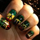 Rasta/Bob Marley Nails