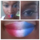4th of July inspired makeup