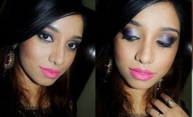 Wearable golden and purple smokey eye for Indian skin tone/ Indian makeup tutorial.