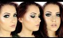 Glam Olive Green Eyes + Nude Lips Make Up GRWM