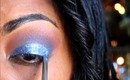 Blue Glitter Holiday Look!!!