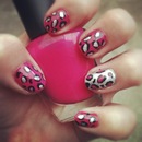Pink And Silver Animal Print