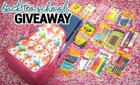 OPEN: Back to School Giveaway 🍎 Backpack Full of Supplies! | MakeupANNimal