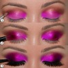 Hot pink smokey eyeshadow 