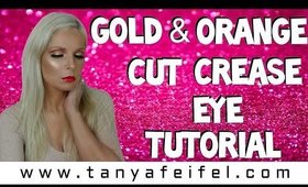 Gold and Orange Cut Crease | Tutorial | Saharan Palette | Tanya Feifel-Rhodes