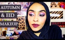 Autumn & Eid Full Face Makeup Tutorial 2017 [Burgundy / Purple] | Reem