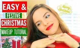 Easy & Festive CHRISTMAS DAY MAKEUP TUTORIAL! | Casey Holmes