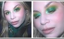 Green Eyeshadow Make-Up Look Using Jeffree Star Alien Palette