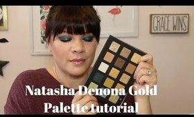 NATASHA DENONA GOLD PALETTE TUTORIAL | NYE SMOKEY EYE TUTORIAL!