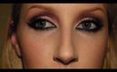 Smokey Eye Makeup with Glitter and Winged Liner