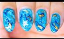 Nail art | Turquoise Stone effect ✩ Martina Ek