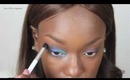 Flawless 2 tone foundation + Teal & Purple Eyeshadow