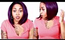 Sleek Purple Bob | #InstaBaddie FridayNightHair.com GLS51 ♡ Samore's  Epic Wig Review