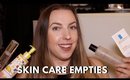 HOLY GRAIL SKIN CARE I ACTUALLY USED UP 🚿 RECENT SKIN CARE EMPTIES & EMPTIES I WOULD REPURCHASE