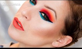 Colorful Summer  Dramatic Makeup Tutorial || Zmalowana