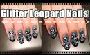 Glitter Leopard Print Nail Art For Short Nails