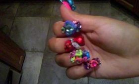 Nail Art "Rainbow Bright" 4D by BellaGemaNails