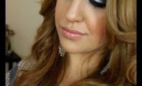 New years Day silver and black  Makeup + outfit (maquillaje y outfit para año Nuevo) Sombra plateada