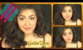 Work Safe Wednesday: Golden Eyes Makeup Tutorial (NoBlandMakeup)