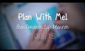 Plan With Me 10/5/15 | Erin Condren Life Planner