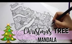 🎄CHRISTMAS TREE MANDALA ✍🏽 || #DEBBYMAS