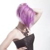 purple hair lavender hair pastel purple hair a-line haircut edge