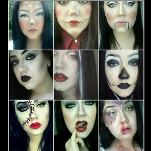 all the Halloween looks I did. 