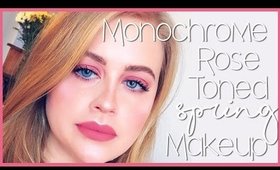 Monochrome Rose Toned Spring Makeup Tutorial