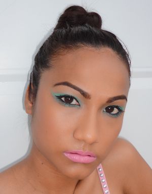 Nicki Minaj Inspired Look- Xtreme Lip cream in Candy Land
For more info: http://chinadolltt.blogspot.com/2012/02/barbie-pink-mermaid-green-nicki-minaj.html