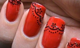 Lace nail art design tutorial - How to DIY lace nails designs beginners nail polish at home