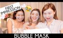 I LOOK LIKE SANTA! Bubble Mask First Impression | ft Kimdao & Sharlainjapan