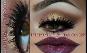 Maquillaje en Bronce y Purpura (bronze & purple makeup)