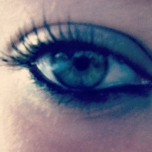 My natural eye color! With a little bit of eye liner and mascara.