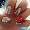 silver red glitter :) 