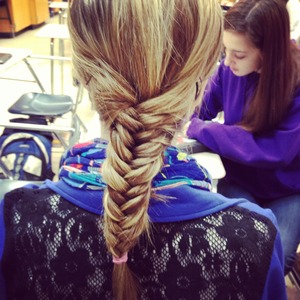 Fishtail braid with highlights! 