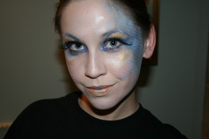 This was my mermaid makeup for halloween