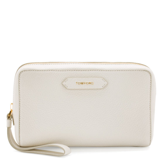 TOM FORD Medium Leather Cosmetic Bag White | Beautylish