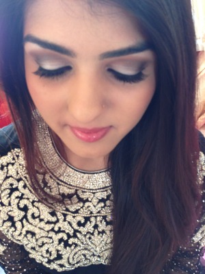 Indian style smokey eye makeup :) kept the lips simple but glossy.. I used mac lash 2 to give that natural but yet sexy look.. 