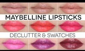 Maybelline Lipstick Swatches | Makeup Declutter