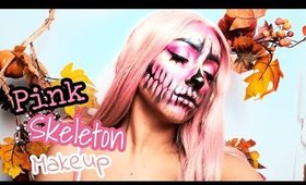 PINK SKELETON💀💕 || Halloween 2019 - Makeup Look!