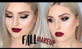 Fall Makeup Tutorial! ♡ Deep Berry Lips & Smokey Eyes!