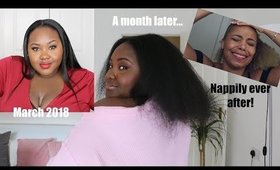 MY RELAXED HAIR WENT BACK NATURAL AFTER ONE MONTH!