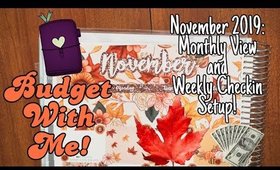 Budget With Me! | November 2019 Budget Setup | Monthly View, Weekly Check in | Debt Payoff