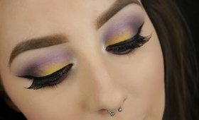 Colourful Smokey Eyes: Purple and Yellow