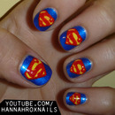 Superman Nail Art
