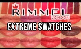 Rimmel Lipstick Swatches | Lasting Finish Extreme Lipstick Lip Swatches