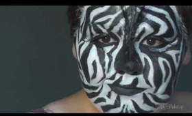 Zebra Faced: Face Painting & Costume Look