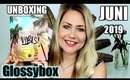 UNBOXING 🧨 Glossybox Juni 2019 | OMG Ich bin verliebt 😍!
