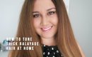HOW TO TONE BRASSY & THICK BALAYAGE HAIR AT HOME | Meagan Aguayo