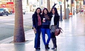 3 Friends 3 Casual Fall Outfits at Hollywood Walk of Fame